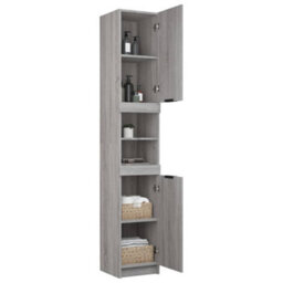 Vidaxl Bathroom Cabinet Grey Sonoma 32X34X188.5 Cm Engineered Wood - thumbnail 6