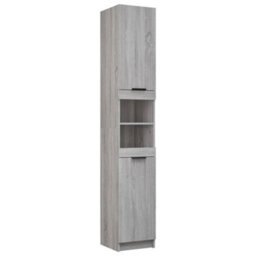 Vidaxl Bathroom Cabinet Grey Sonoma 32X34X188.5 Cm Engineered Wood - thumbnail 2
