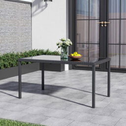 Breeins Outdoor  Black Garden Metal Frame Waterproof Portable Picnic Coffee Table Camping Table