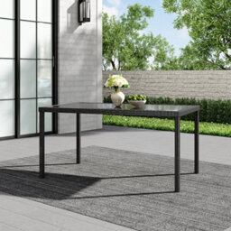 Breeins Outdoor  Black Garden Metal Frame Waterproof Portable Picnic Coffee Table Camping Table - thumbnail 2