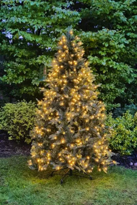 Christmas Tree World The 8Ft/240Cm Pre-Lit Outdoor Woodland Pine Tree - image 1