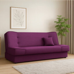Gabi Purple Sofa Bed With Storage Comfortable 3 Seater Couch With Sleeping Function Enjoy16