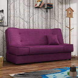 Gabi Purple Sofa Bed With Storage Comfortable 3 Seater Couch With Sleeping Function Enjoy16 - thumbnail 2