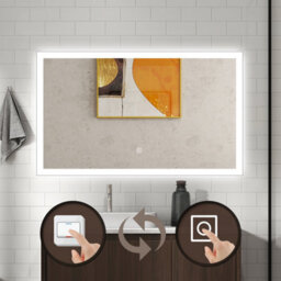 Probaty Bathrooms Bathroom Mirror 3-Colour Led 120X70Cm With Anti-Fog And Memory Function,backlit Wall Vanity Mirror,touch Sensor Switch,ip44 - thumbnail 4