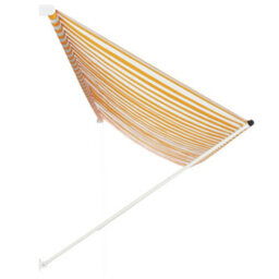 Berkfield Retractable Awning 400X150 Cm Yellow And White - thumbnail 3