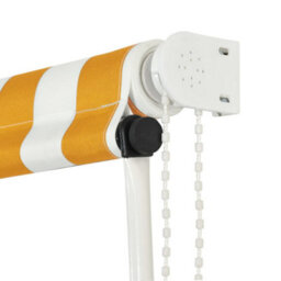 Berkfield Retractable Awning 400X150 Cm Yellow And White - thumbnail 6