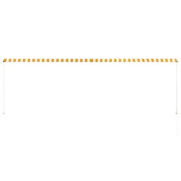 Berkfield Retractable Awning 400X150 Cm Yellow And White - thumbnail 5