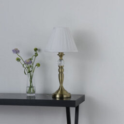 Pagazzi Lighting Pagazzi Edwina Antique Brass Touch Table Lamp - thumbnail 2
