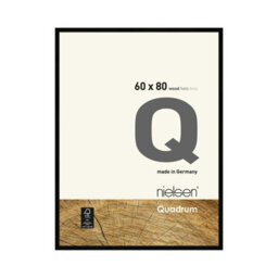 Nielsen Quadrum 60 X 80Cm Black Wooden Picture Frame With Float Glass And Push/turn Clips - thumbnail 1