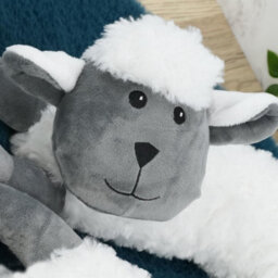 The Magic Toy Shop White Sheep Novelty Draught Excluder Sheep Design Fabric Fleece Draft Door Stopper Cushion - thumbnail 8