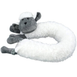 The Magic Toy Shop White Sheep Novelty Draught Excluder Sheep Design Fabric Fleece Draft Door Stopper Cushion