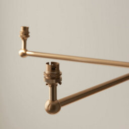 Loops Stylish 5-Light Hanging Ceiling Pendant Light In Brushed Aged Brass With Adjustable Height - thumbnail 5