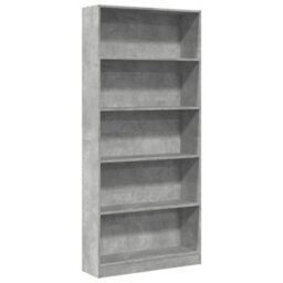 Vidaxl Bookcase Concrete Grey 80X24X176 Cm Engineered Wood - thumbnail 2