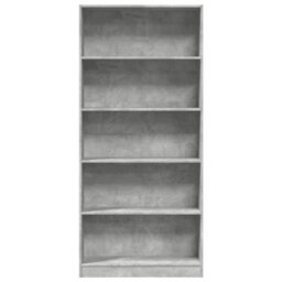 Vidaxl Bookcase Concrete Grey 80X24X176 Cm Engineered Wood - thumbnail 4