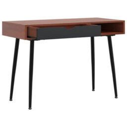 Berkfield Computer Desk With Drawer Brown 110X50X75 Cm Engineered Wood - thumbnail 3