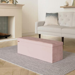 LEDREM Storage Ottoman, Foldable Small Ottoman Foot Rest, 38 X 110 X 38 Cm, Cube Ottoman With Storage, Load Up To 300 Kg - thumbnail 8