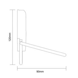 Showerdrape Suctionloc Black Steel Suction Wall Mounted Toilet Roll Holder - thumbnail 6