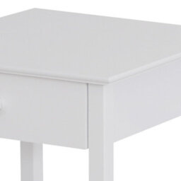 Homcom Wooden Bedside Table Cabinet W/ Drawer Shelf Storage End Side White - thumbnail 8