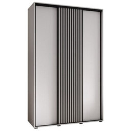 Arte Chic White Matt Sapporo Sliding Door Wardrobe 160Cm With Stylish Design (H2050mm W1600mm D600mm) - thumbnail 1