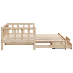Berkfield Daybed With Trundle And Drawers Without Mattress 90X200 Cm - thumbnail 7