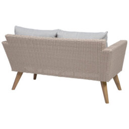 Beliani Garden Lounge Set With Table 4 Seater Vittoria Pe Rattan Grey - thumbnail 8