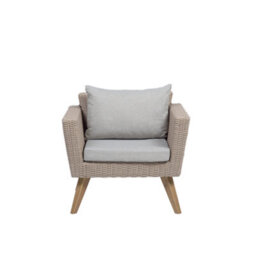 Beliani Garden Lounge Set With Table 4 Seater Vittoria Pe Rattan Grey - thumbnail 9
