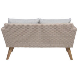 Beliani Garden Lounge Set With Table 4 Seater Vittoria Pe Rattan Grey - thumbnail 7