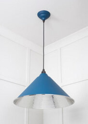 From the Anvil Hammered Nickel Hockley Pendant In Upstream - thumbnail 4