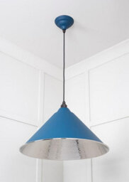 From the Anvil Hammered Nickel Hockley Pendant In Upstream - thumbnail 5