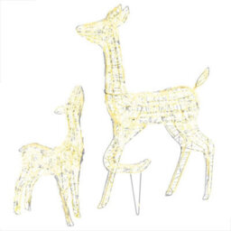 Berkfield Classic Acrylic Reindeer Family Christmas Decoration 160 Led Warm White