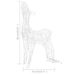 Berkfield Classic Acrylic Reindeer Family Christmas Decoration 160 Led Warm White - thumbnail 9