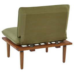 Beliani Olive Green Acacia Wood 2-Seat Sofa Set With Side Table, Weather-Resistant Outdoor Seating - thumbnail 5