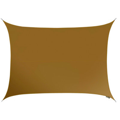 Kookaburra 4M X 3M Rectangle Water Resistant Mocha Brown Garden Patio Sun Shade Sail Canopy 96.5% Uv Block With Free Rope - image 1