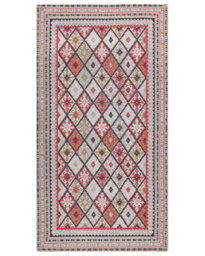 Beliani Home Area Rug, Cotton-Blend, Multicolour Geometric, 80 X 150 Cm - thumbnail 1