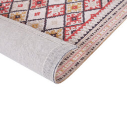 Beliani Home Area Rug, Cotton-Blend, Multicolour Geometric, 80 X 150 Cm - thumbnail 4