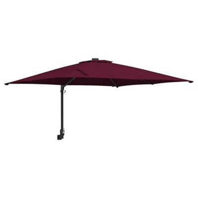 Berkfield Modern Garden Parasol Bordeaux Red 248,5 X 247,5 X 119 Cm Fabric