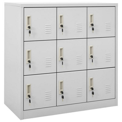 Berkfield Modern Locker Cabinets 5 Pcs Light Grey 90X45X92.5 Cm Steel - image 1