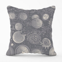 Warren Reed Designer Sun And Moon In Grey Cushions 45Cm X 45Cm - thumbnail 1