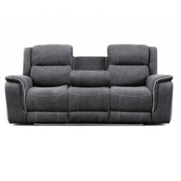 Furnishings For Less UK Anna Grey Fabric Electric Reclining Sofa Suite Usb Charging Cup Holder - thumbnail 6