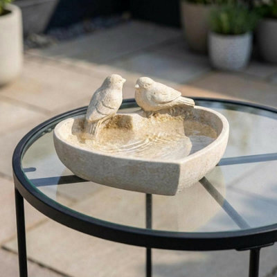 Garden Greatness Duo Heart Bird Bath Decoration - image 1