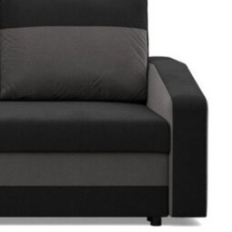 Orion A Compact Upholstered Sofa Bed With Storage Pull Out Guest Bed In Black And Dark Grey - thumbnail 6