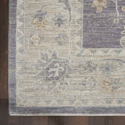 Charcoal Traditional Persian Bordered Floral Rug For Living Room Bedroom And Dining Room-239Cm X 315Cm - thumbnail 4