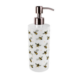 Purely Home Scattered Bees Stainless Steel Soap Dispenser - Pump Action Refillable Bathroom & Kitchen Décor - thumbnail 4