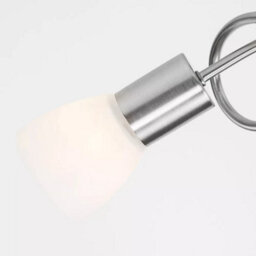 Semi Flush Ceiling Light Fitting Brushed Chrome Frosted Glass Living Room Lamp - thumbnail 5