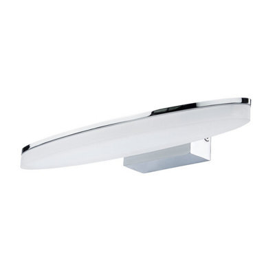 Luminosa Lighting Luminosa Ola Wall Lamp 6W Led Oval 3000K Ip44, 450Lm, Polished Chrome/frosted Acrylic - image 1
