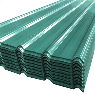 Garden Sanctuary 12 Pcs /pack Dark Green Corrugated Metal Roof Panels Wainscoting Panels For Wall & Roof L 129 Cm X W 45 Cm - image 1