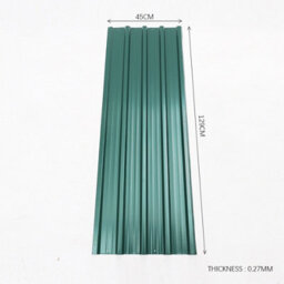 Garden Sanctuary 12 Pcs /pack Dark Green Corrugated Metal Roof Panels Wainscoting Panels For Wall & Roof L 129 Cm X W 45 Cm - thumbnail 7