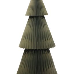 Paper Tree Christmas Decoration - Olive Green - thumbnail 3