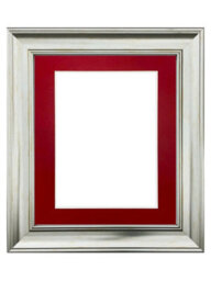 Frames By Post Scandi Vintage Silver Frame With Red Mount For Image Size 18 X 12 - thumbnail 1
