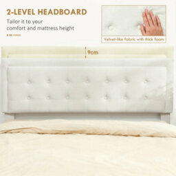 Wyld Haus Double 4Ft6 Ottoman Bed Frame With Front Divan Drawer Storage, Cream White, L193.5 X D140 X H104Cm - thumbnail 5